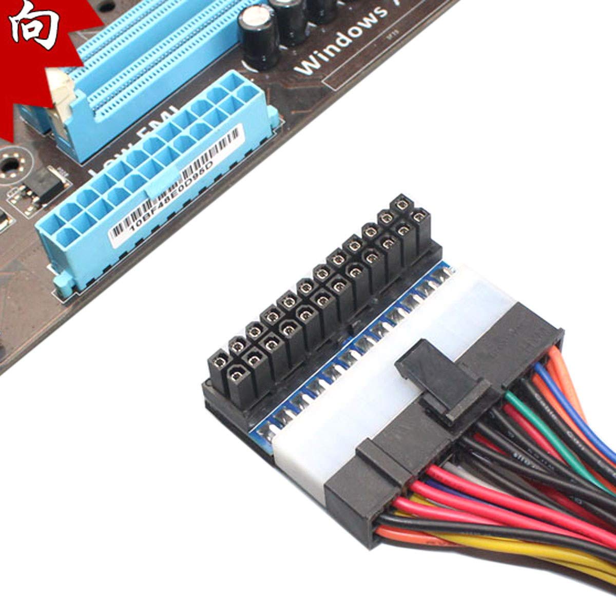 ATX 24Pin Female to 24pin Male 90 Degree Power Adapter Mainboard Motherboard for Desktops PC Supply