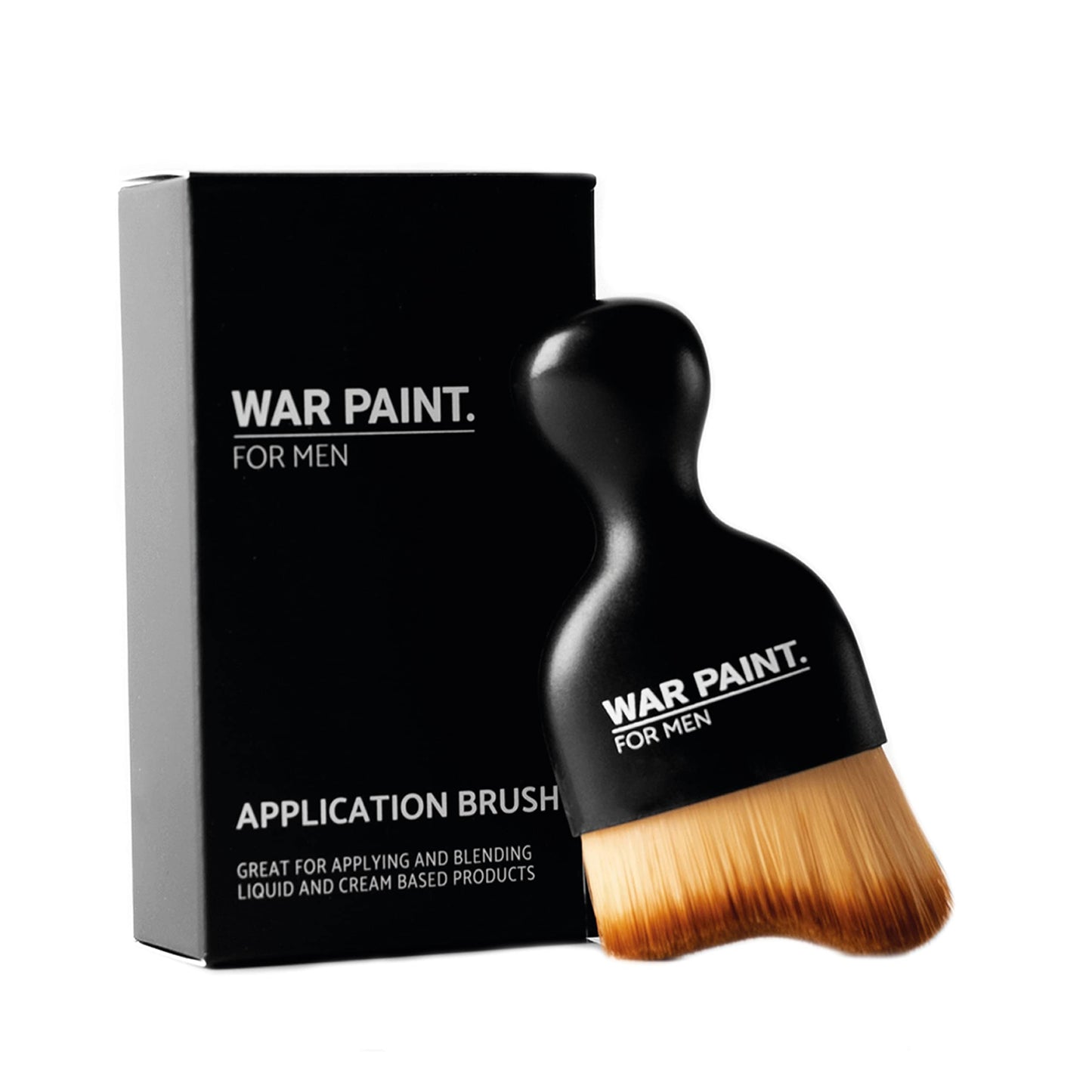 War Paint For Men Angled Makeup Application Brush - Perfect for Blending & Applying Liquid Makeup - Vegan Friendly & Cruelty-Free - Ideal Brush for Applying Foundation - Makeup Product For Men