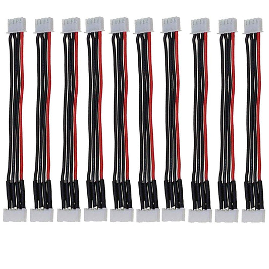 Yiqigou 10 Pcs 5.9in JST-XH 2S 3S 4S 5S 6S Lipo Balance Wire Extension Cable Lead JST-XH Connector Adapter Plug with 15cm 22AWG Silicone Cable (3S)