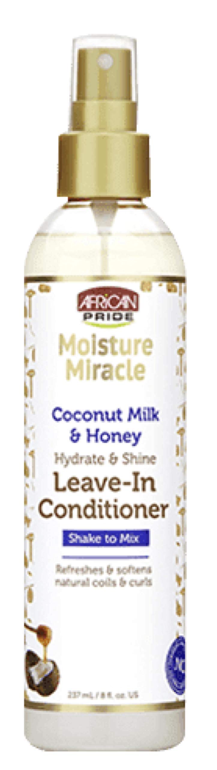 African Pride Moisture Miracle Leave-In Conditioner, Leave-In Cream And Miracle 5 Essentail Oils For Hair To Strength & Protect Set, Coconut Oil, Honey, Chococlate, Coconout Oil And Milk