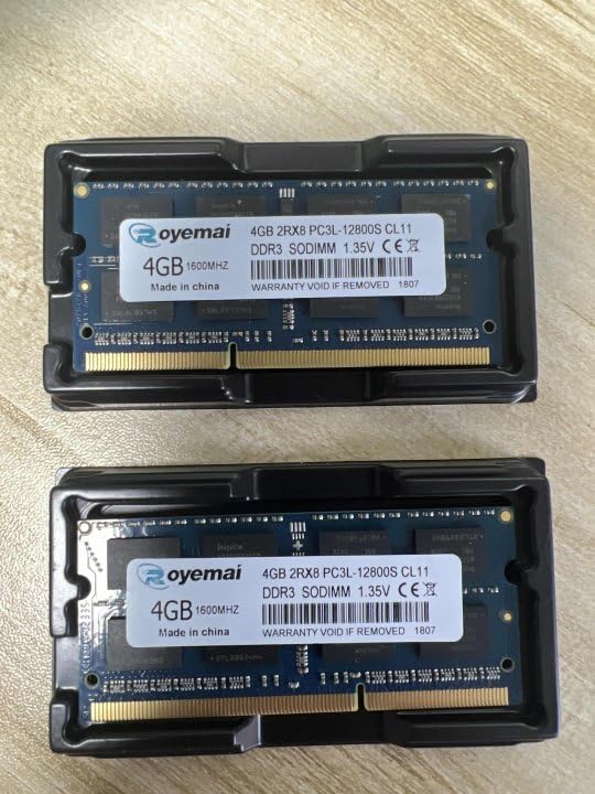 8GB DDR3 Kit (2X4GB), DDR3 1600, PC3-12800, ROYEMAI 2RX8 PC3 12800S 1.35V CL11 204-pin PC3/PC3L DDR3L/ DDR3 SO-DIMM RAM DDR3 for Laptop DDR3 12800SL-2X4G PC3 12800SL-Blue