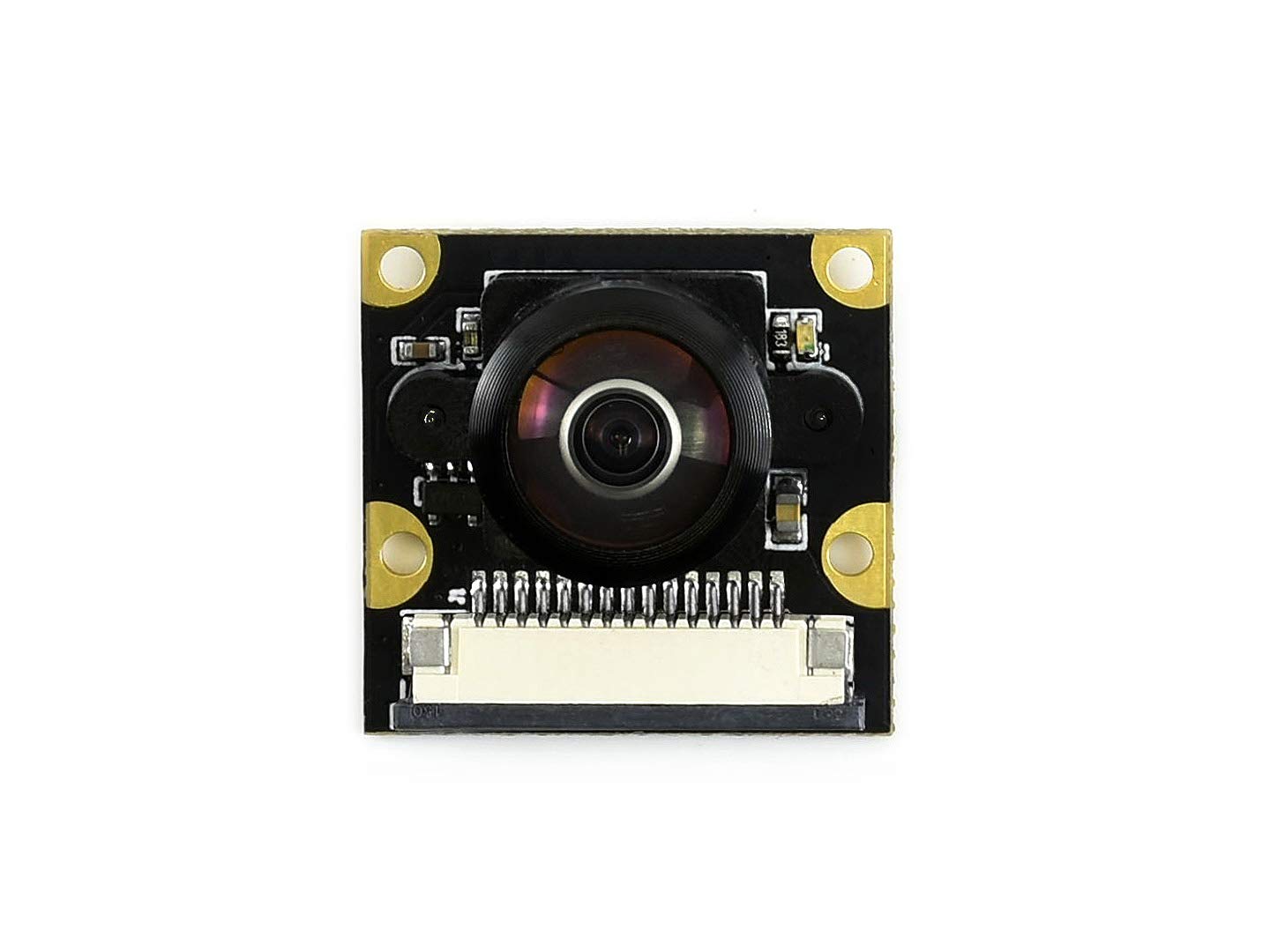 Waveshare IMX219-200 Camera Applicable for Jetson Nano Developer Kit for Raspberry Pi 5 /Pi4/CM4, 8 Megapixels 200° FOV Suits for AI Projects Face and License Plate Recognition Road Mark Detection