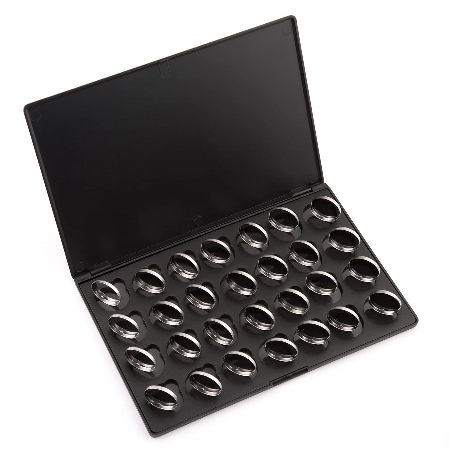 Allwon Empty Magnetic Eyeshadow Makeup Palette with 28Pcs 26mm Round Metal Pans