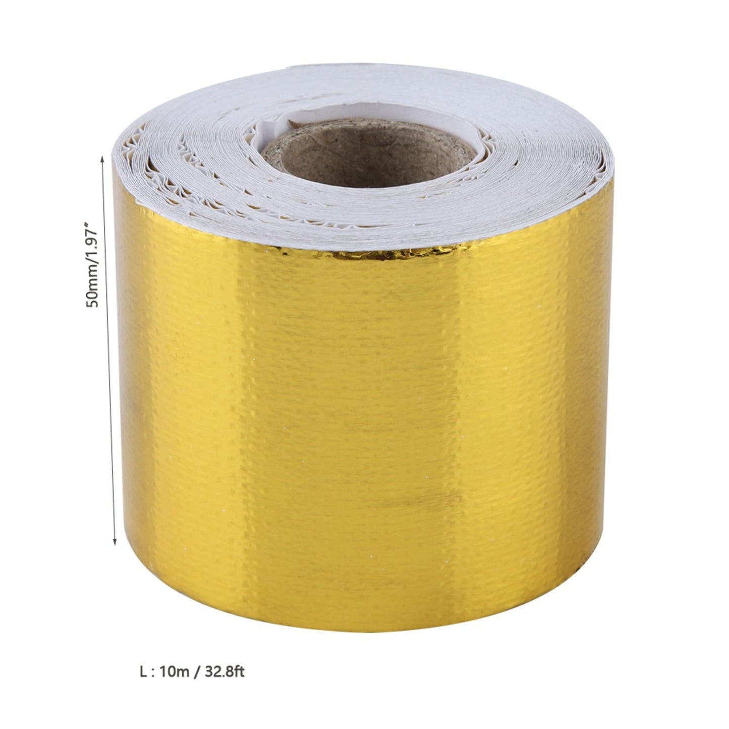 Aramox Adhesive Tape, 1 Roll Golden Car Aluminum Foil Adhesive Tape Adhesive Reflective Heat Shield Wrap Tape (10M*5Cm)