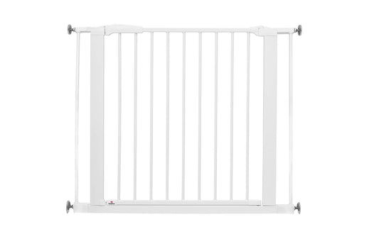 BabyDan Perfect Close - Pressure Fit Stair Gate, 77.3-97.1 cm, White, Made in Denmark - Baby & Pet Gate 77,3-97,1cm