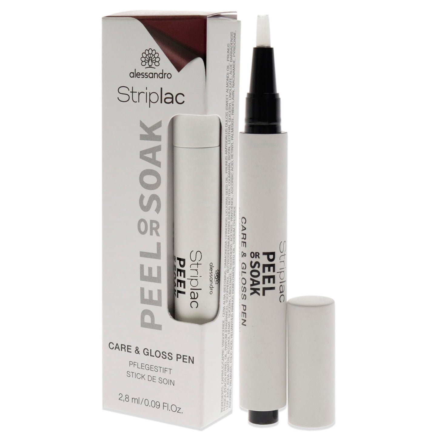 Alessandro Striplac Peel or Soak Care and Gloss Pen for Women 0.09 oz Treatment