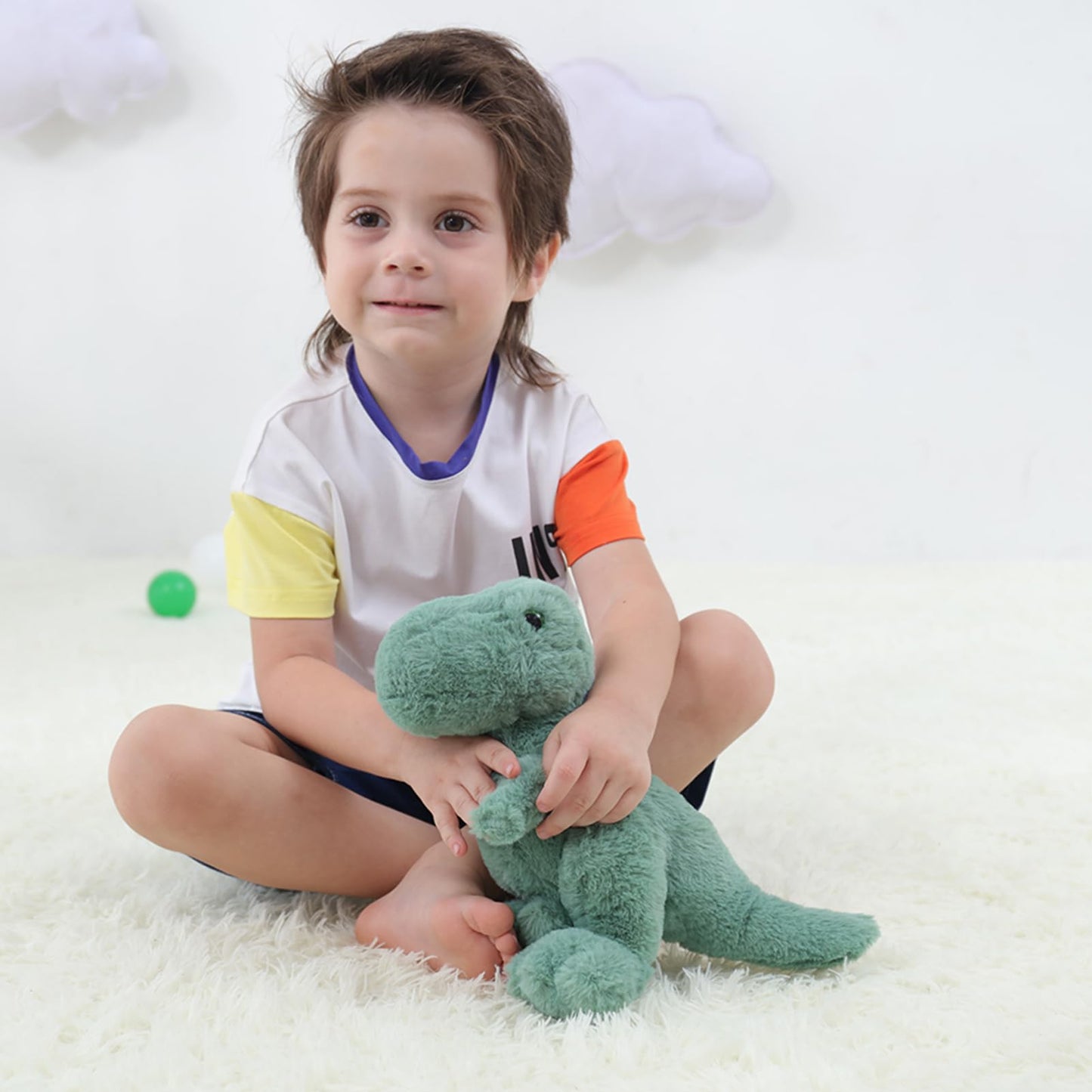 Apricot Lamb Soft Toys Plush Dinosaur Stuffed Animal Soft Cuddly Perfect for Girls Boys (Green Dinosaur, 10 Inches) Small Green