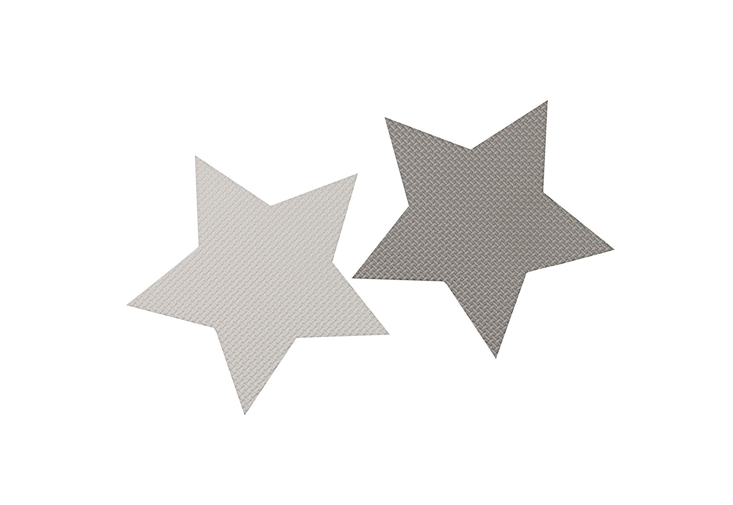 9 Grey Interlocking Foam Baby Play Mat Star Tiles with Edges - Play Mats. Each tile 30 x 30cms. Total 0.9m2.