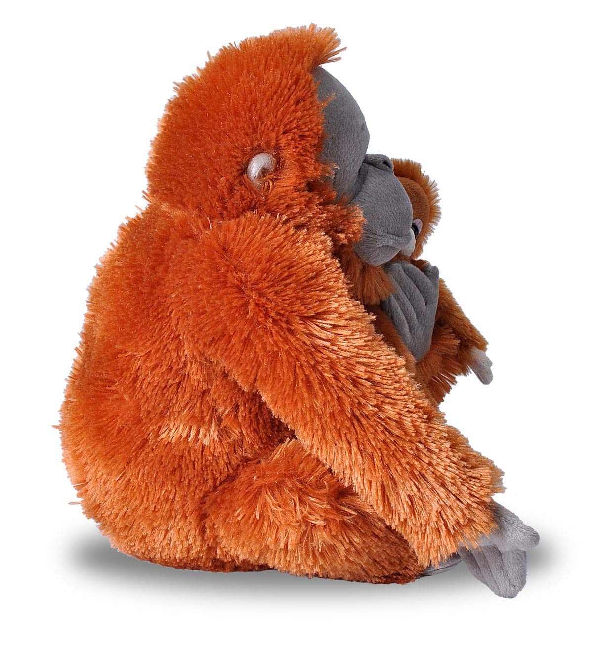 Wild Republic 23476 Mom and Baby Orangutan Plush Stuffed Animal, Toy, Gifts for Kids,Orange