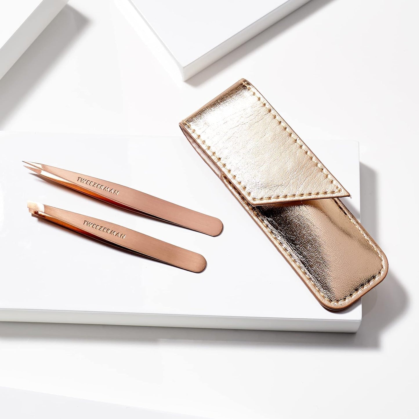 Tweezerman Petite Tweeze Set, Rose Gold Single