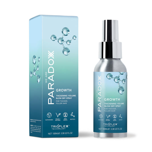 WE ARE PARADOXX Volume Blow Dry Spray - Spray onto Towel Dried Hair for a Full Volume, Smooth, Glossy Finish - Peppermint and Argan Oil Support Healthy Hair and Scalp - 94% Natural, Vegan - 100ml 100 ml (Pack of 1)