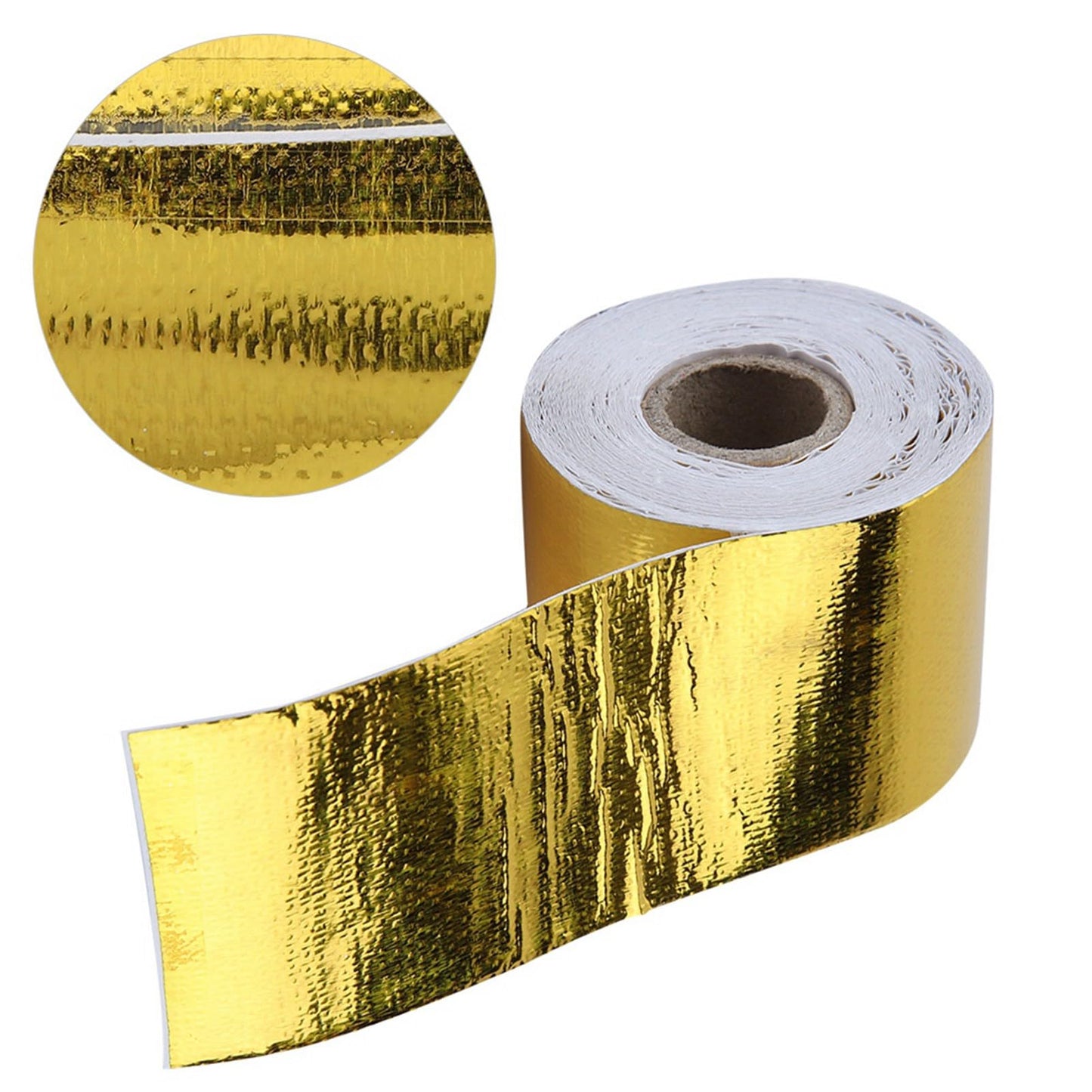 Aramox Adhesive Tape, 1 Roll Golden Car Aluminum Foil Adhesive Tape Adhesive Reflective Heat Shield Wrap Tape (10M*5Cm)