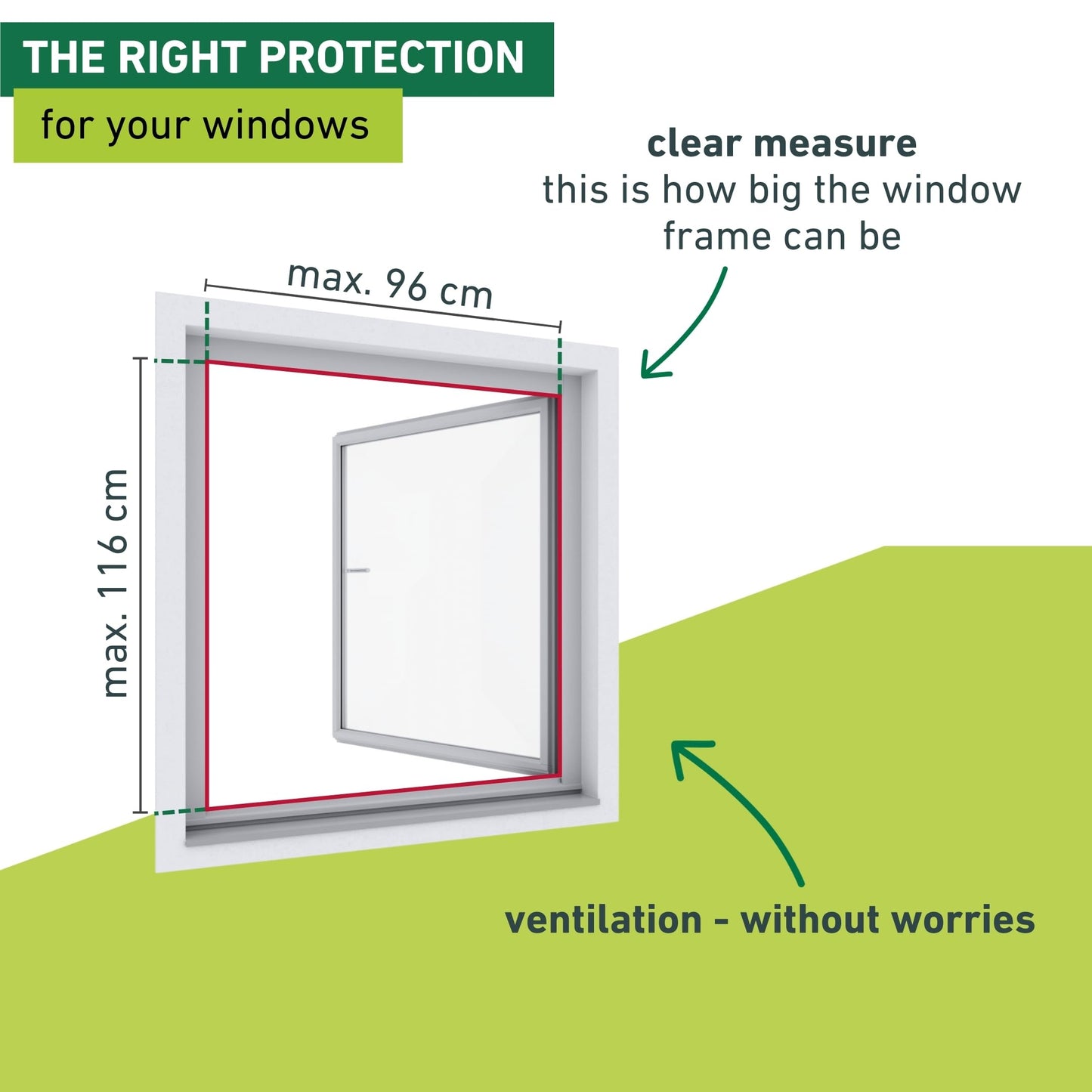 Windhager Protection Insect Tension Fly Screen Aluminium Frame for Windows Ultra Flat 100 x 120 cm Anthracite 03967, Charcoal