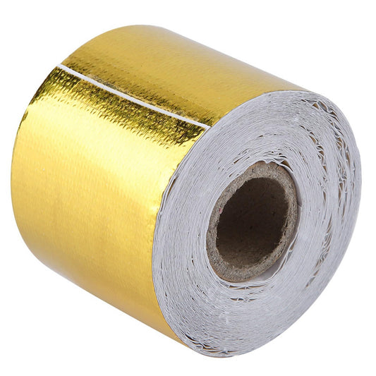 Aramox Adhesive Tape, 1 Roll Golden Car Aluminum Foil Adhesive Tape Adhesive Reflective Heat Shield Wrap Tape (10M*5Cm)