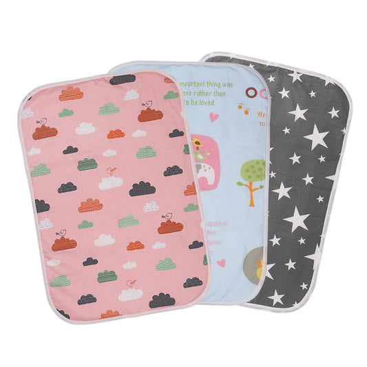 Baby Changing Pad Mat,3 Pack Waterproof Baby Changing Mat Foldable Baby Change Pad 19.6''X27.5'' Reusable Washable Unisex Changing Mat Liners for Indoor,Outdoor,Travel