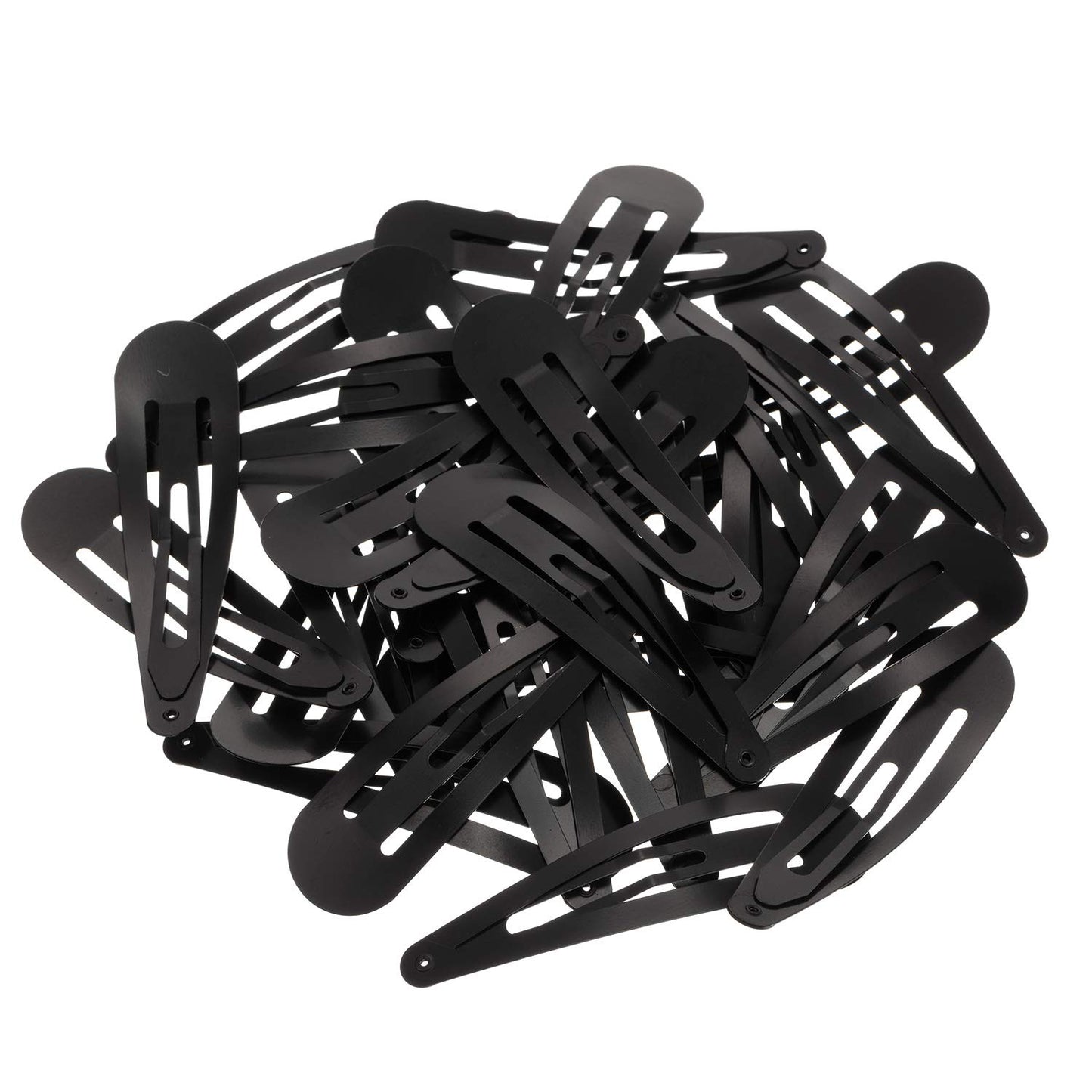 30 Pieces 3.1 Inch Large Metal Snap Hair Clips No Slip Hair Barrettes Girls Women Hair Accessories (Black)