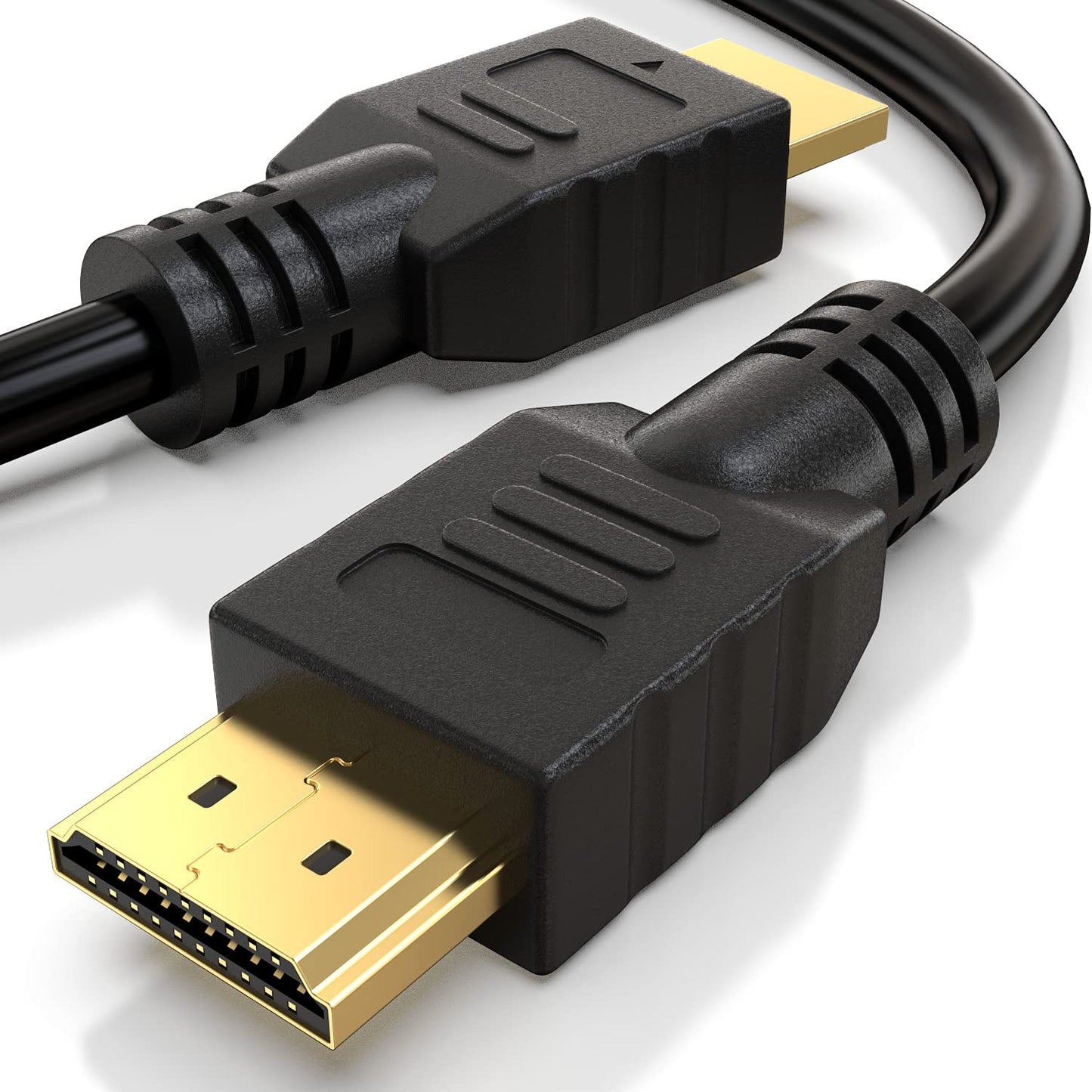 True HQ 15M HDMI Cable HIGH SPEED Long Lead with Ethernet ARC 3D | Designed in the UK | Full HD 1080P Compatible with PS4 Xbox One Sky HD TV Laptop PC Monitor CCTV | Black & Gold Plated