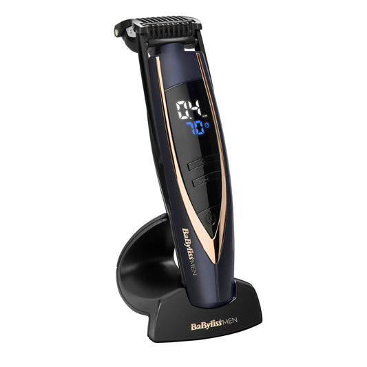 BaByliss Super Stubble XTP Stubble Trimmer and Beard Trimmer, Lithium cordless, 100% waterproof Blue and Rose Gold Single