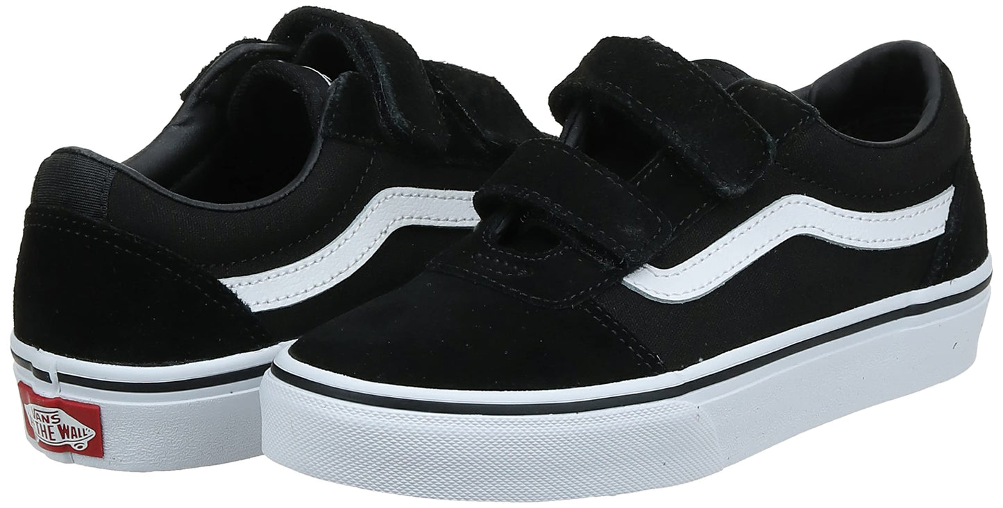 Vans Unisex Kids Td Ward V Sneaker, Black Suede Canvas Black White Iju,3 UK Infant