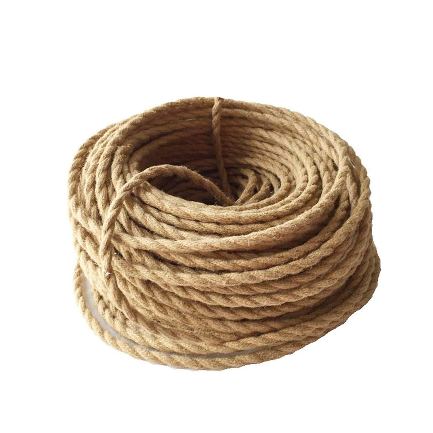 20 Meters 3 Core GreenSun Brown Retro Cable Wire Cord Light 0.75mm Double Twisted Fabric Lighting Cable Linen Covered Copper Wire for DIY Industrial Light Pendant Lamp 20m