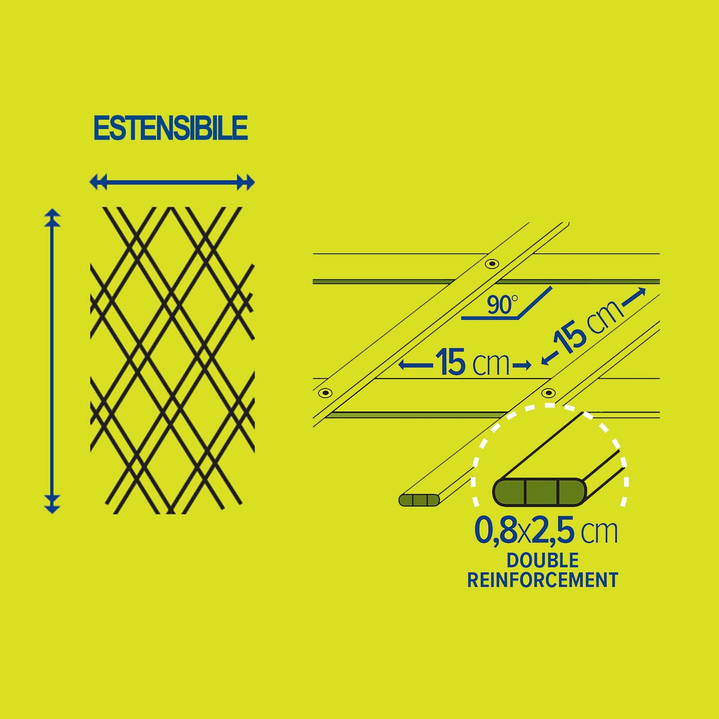 Trepls Extendable PVC Trellis 1,00x2 m brown