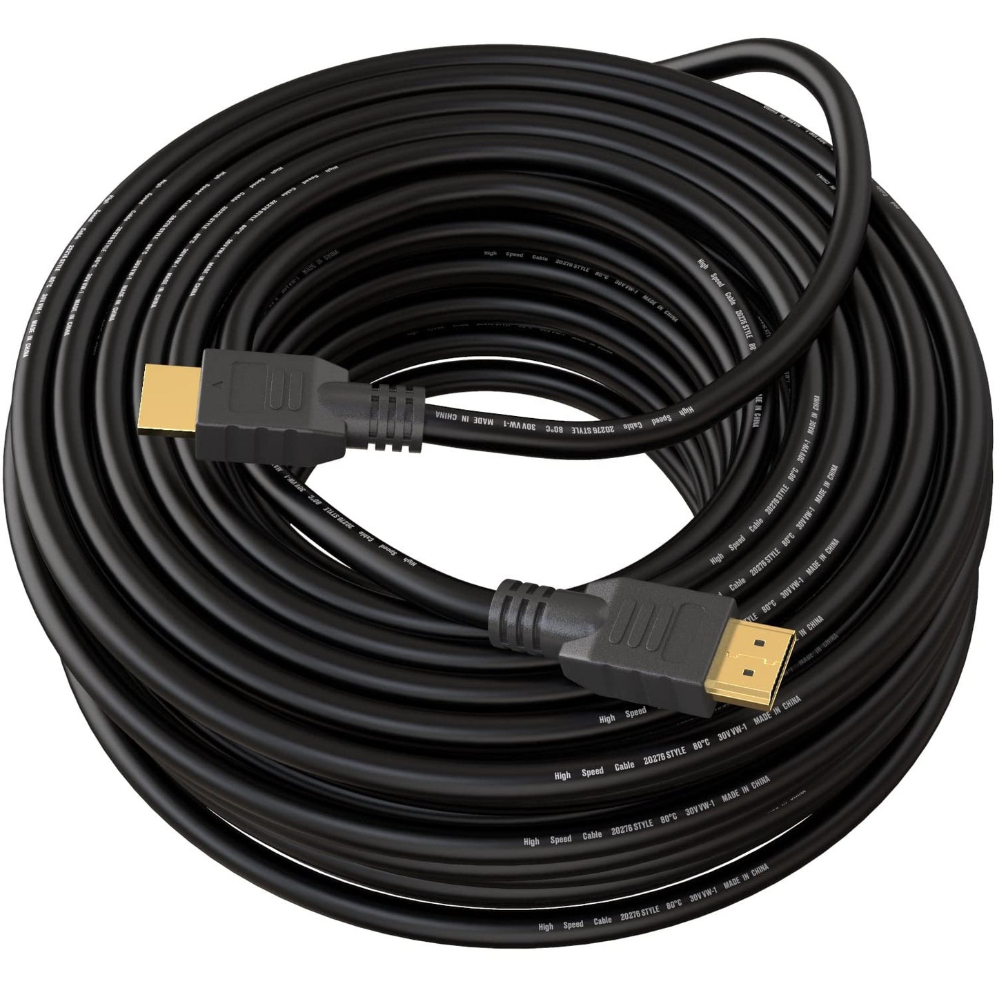 True HQ 20M HDMI Cable HIGH SPEED Long Lead with Ethernet ARC 3D | Designed in the UK | Full HD 1080P Compatible with PS4 Xbox One Sky HD TV Laptop PC Monitor CCTV | Black & Gold Plated