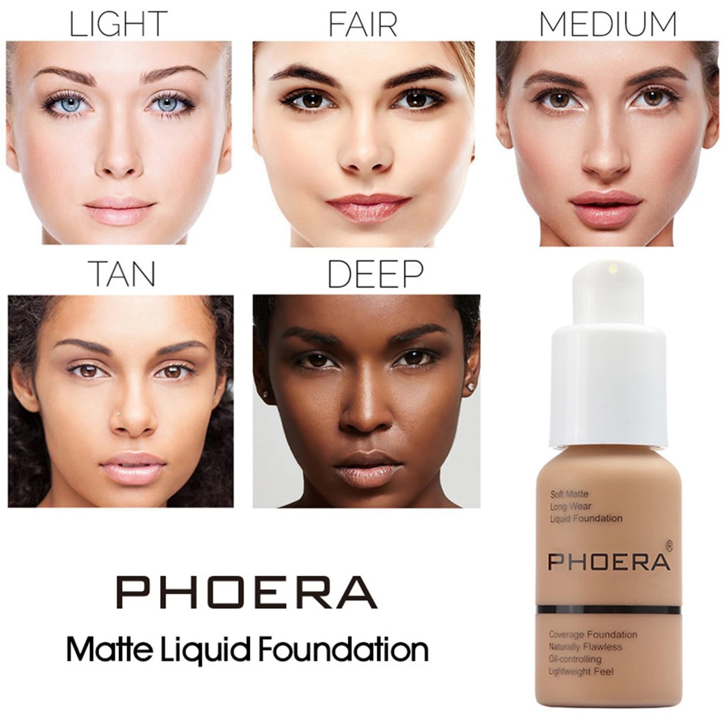 2 PCS PHOERA Foundation Full Coverage Foundation PHOERA Primer,Kabuki Makeup Brushes Foundation Brush Powder Brush,5 Makeup Sponge,30ml PHOERA Matte Oil Control Concealer (102 Nude +104 Buff Beige) 340 g (Pack of 1) 102 Nude +104 Buff Beige