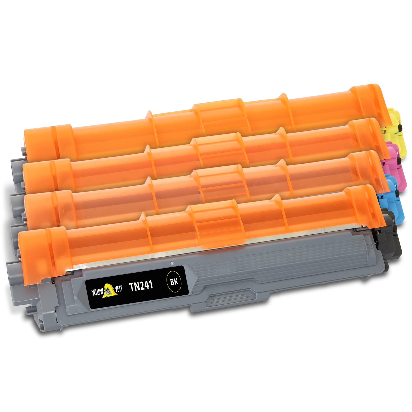 YELLOW YETI TN 241 242 245 246 Toner Cartridge Compatible with Brother DCP-9017CDW DCP-9022CDW HL-3140CW HL-3150CDW HL-3170CDW MFC-9140CDN MFC-9330CDW MFC-9340CDW Black Cyan Magenta Yellow, 4 Pack 1* Black 1* Cyan 1* Magenta 1* Yellow