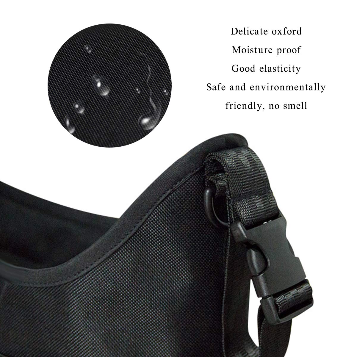 ZONSUSE Multifunctional Baby Bag, Baby Stroller Storage Bag, Hanging Nappy Bag, with Velcro, Waterproof, Universal Black