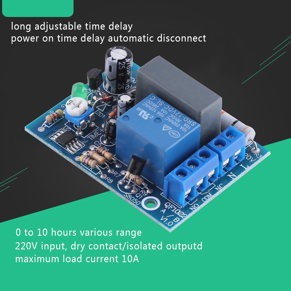 220 VAC Delay Relay Module with Delay Switch (0~10Min) 0~10Min