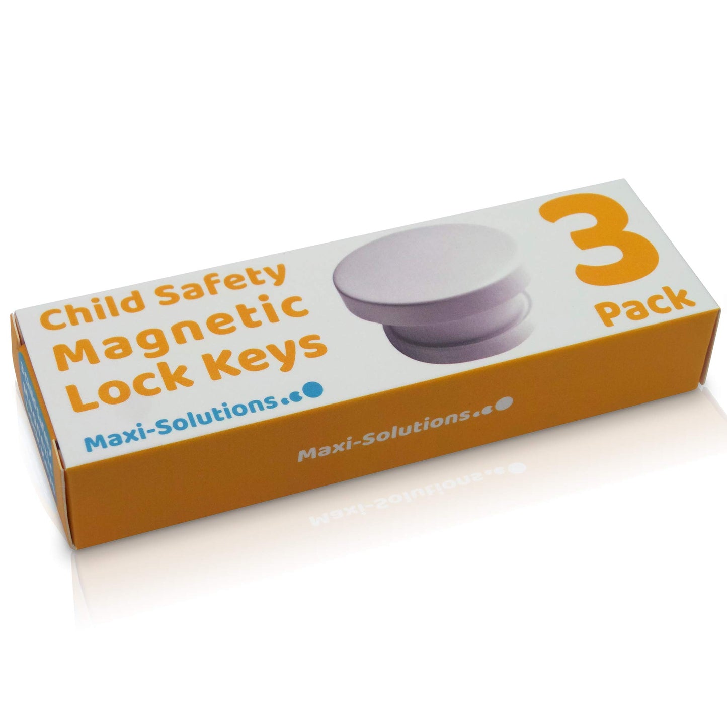 3 x Child Safety Magnetic Keys for Cupboard Locks - Spare Key - Easy Fit (3 X Single Key Only)