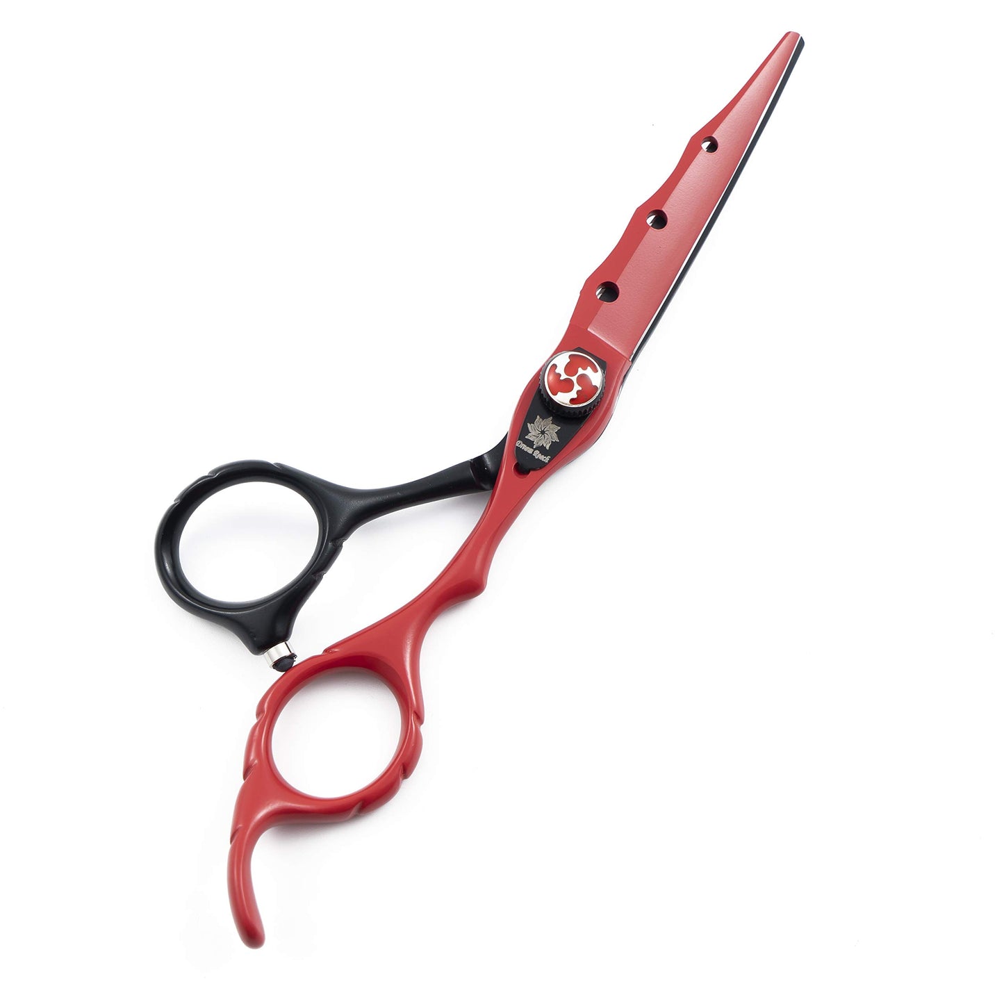 6.0" Professional Hairdressing Cutting Shear Set - Salon Hair Thinning Scissor Kit for Barber - by Dream Reach (Black&red) Black & Red