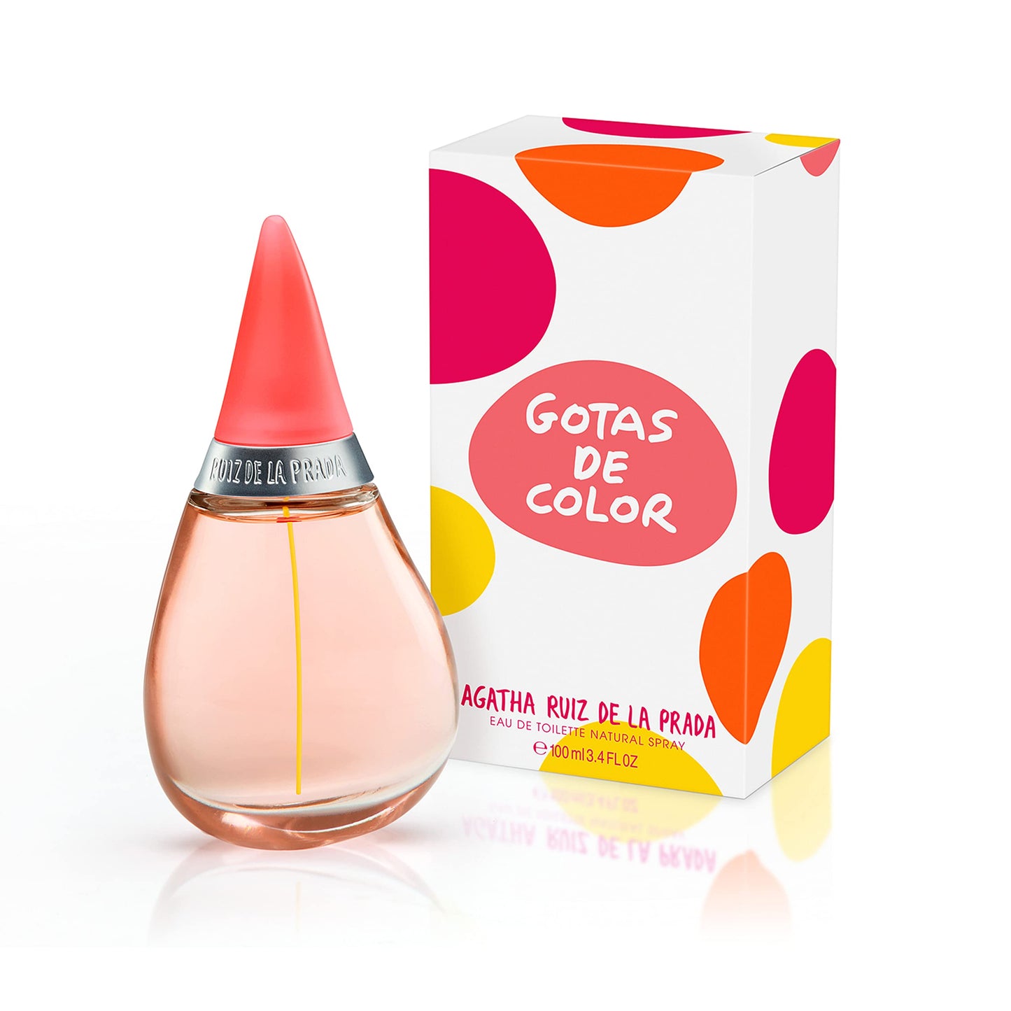 Agatha Ruiz de la Prada Perfume - Gotas de Color, Eau de Toilette for Women - Long Lasting - Playful, Modern and Young Fragance - Fruity and Floral Notes - Ideal for Day Wear - 100 ml 100 ml (Pack of 1)