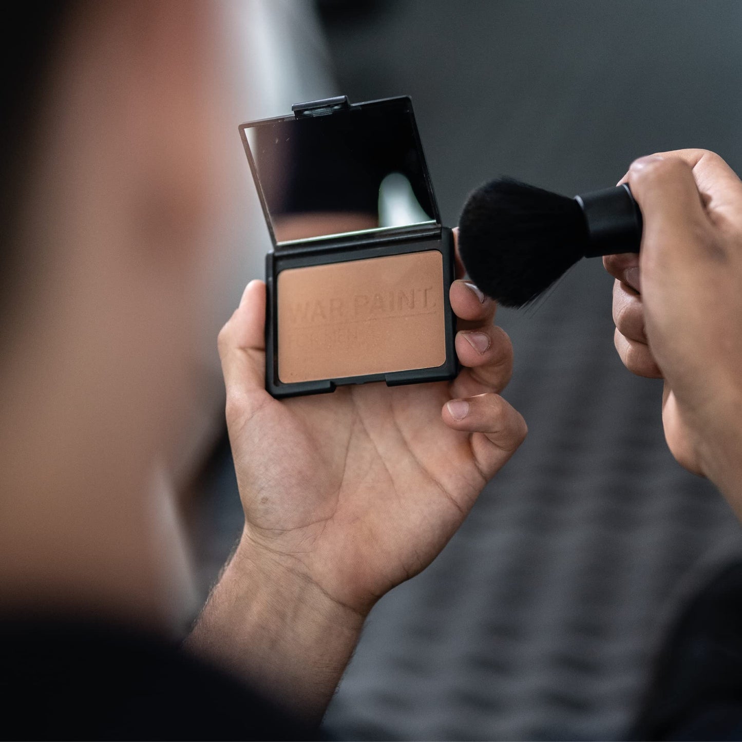 War Paint for Men Bronzer – Bronzing Powder With Matte Finish for Natural Warm Tones – Includes Compact Mirror – Vegan & Cruelty-Free - Makeup Product For Men - 10g