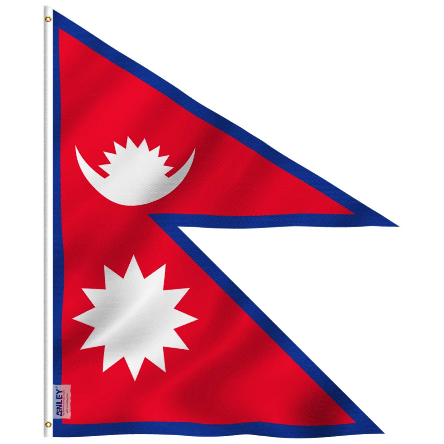 ANLEY Fly Breeze 2x3 Foot Nepal Flag - Vivid Color and UV Fade Resistant - Canvas Header and Double Stitched - Nepalese Flags Polyester with Brass Grommets 2 X 3 Ft