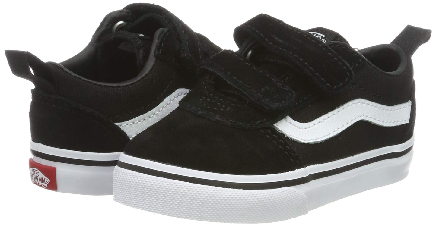 Vans Unisex Kids Td Ward V Sneaker, Black Suede Canvas Black White Iju,3 UK Infant