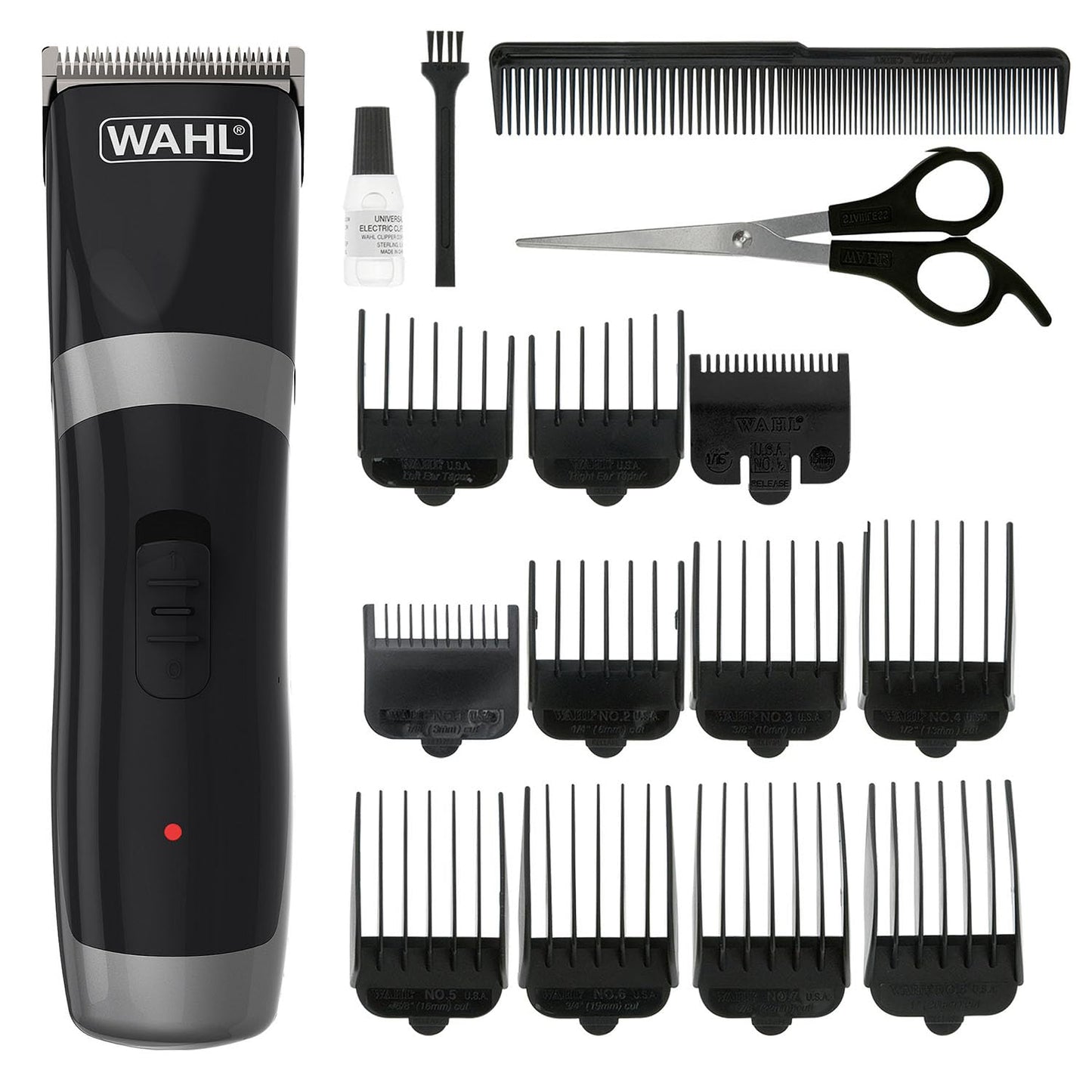 Wahl Cord/Cordless Hair Clipper, Gifts for Him, Rechargeable Cordless Clippers, Clipper Kit for Men, Rinseable Blades, Home Hair Cutting, Clippers with Guide Combs single