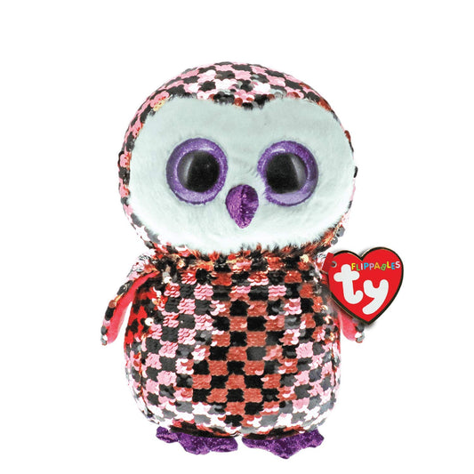 Ty Toys Checks Owl Flippable - Med,Multicolored,23 cm 23 cm