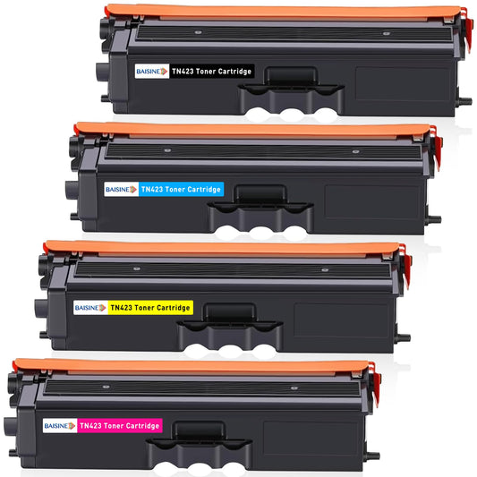 BAISINE TN423 Compatible with Brother MFC-L8690cdw Toner TN423 TN-423 TN421 TN-421 Cartridge for HL-L8260cdw DCP-L8410cdw MFC L8690cdw HL-L8360cdw MFC-L8900cdw HL-L9310cdw MFC-L9570cdw MFC-L8610cdw Black Cyan Magenta Yellow