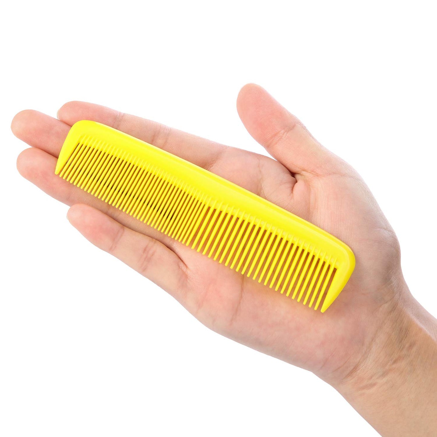 24 Pieces Hair Combs Set Plastic Hair Comb for Women and Men, Fine Dressing Comb (Yellow, Purple, Green, Blue, Red, Pink)