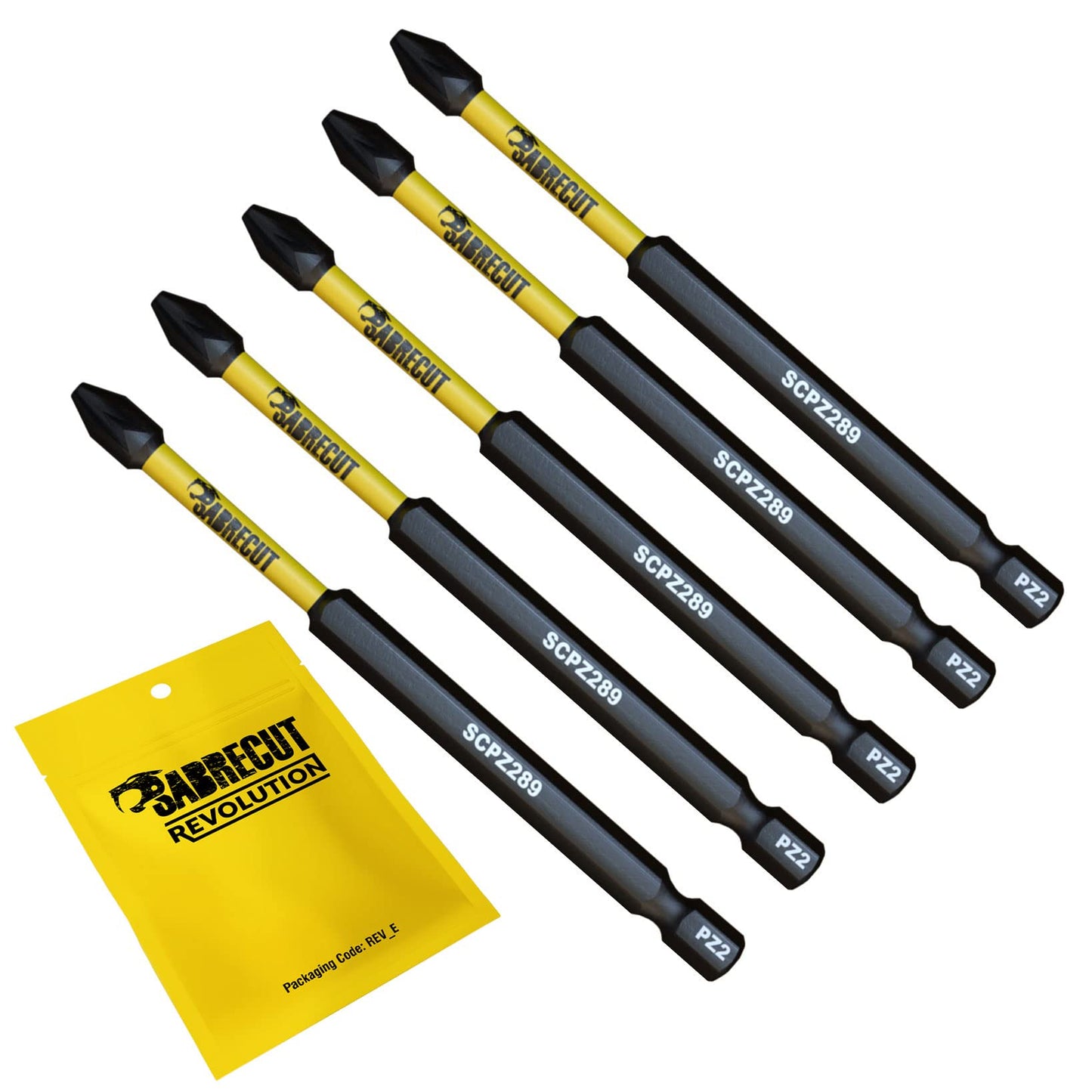 5 x SabreCut SCPZ289_5 89mm PZ2 Magnetic Impact Screwdriver Driver Bits Set Pozi Pozidriv Heavy Duty