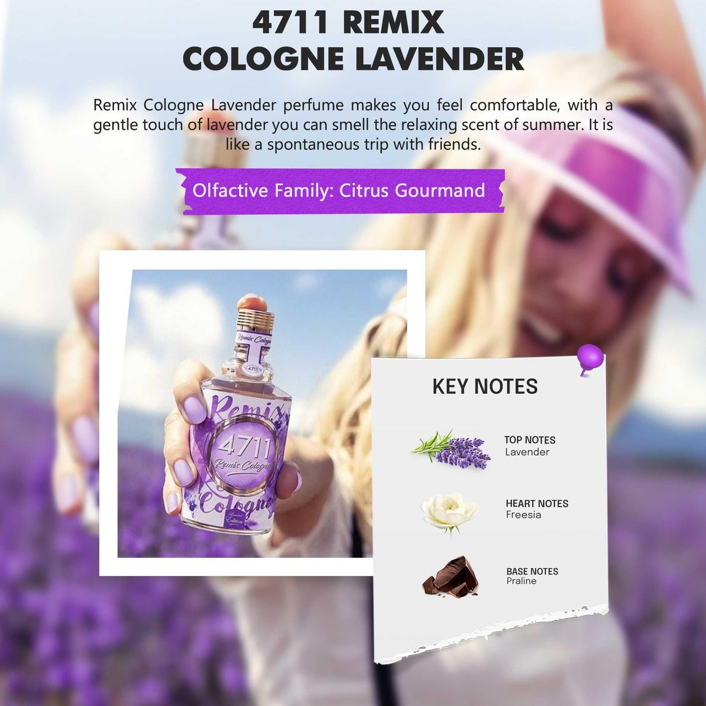 4711 Remix Lavender Cologne Eau De Cologne 100ml, 1 - Pack 100 ml (Pack of 1)