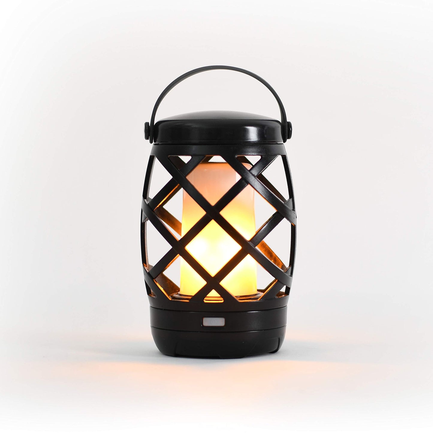 Auraglow Battery Operated Flickering Flame Outdoor Garden Hanging Gazebo Light LED Camping Lantern Table Lamp with Timer