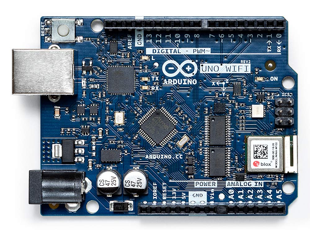 Arduino UNO WiFi Rev.2 [ABX00021] – ATmega4809, WiFi, Bluetooth LE, ECC608 Crypto Chip, IMU Sensor, Ideal for IoT, Sensor Networks & Wireless Communication