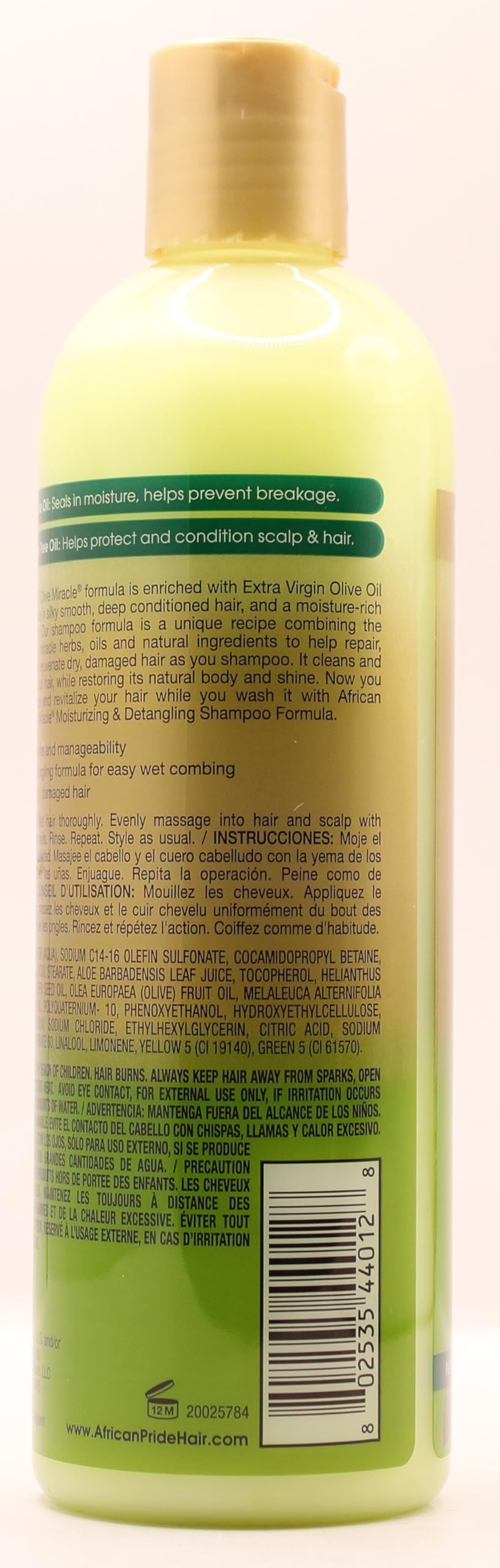 African Pride Olive Miracle Anti-Breakage DUO BUNDLE | 2 in 1 Shampoo and Conditioner 355ml/12oz | Leave-In Conditioner 355ml/12oz