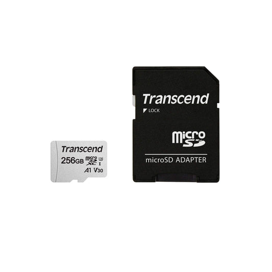 Transcend 256GB microSDXC 300S Class 10 Memory Card with up to 95/45 MB/s (for Smartphones, Digital Camers and Nintendo Switch Consoles) with SD Adapter with Frustration Free Packaging TS256GUSD300S-A 256 GB