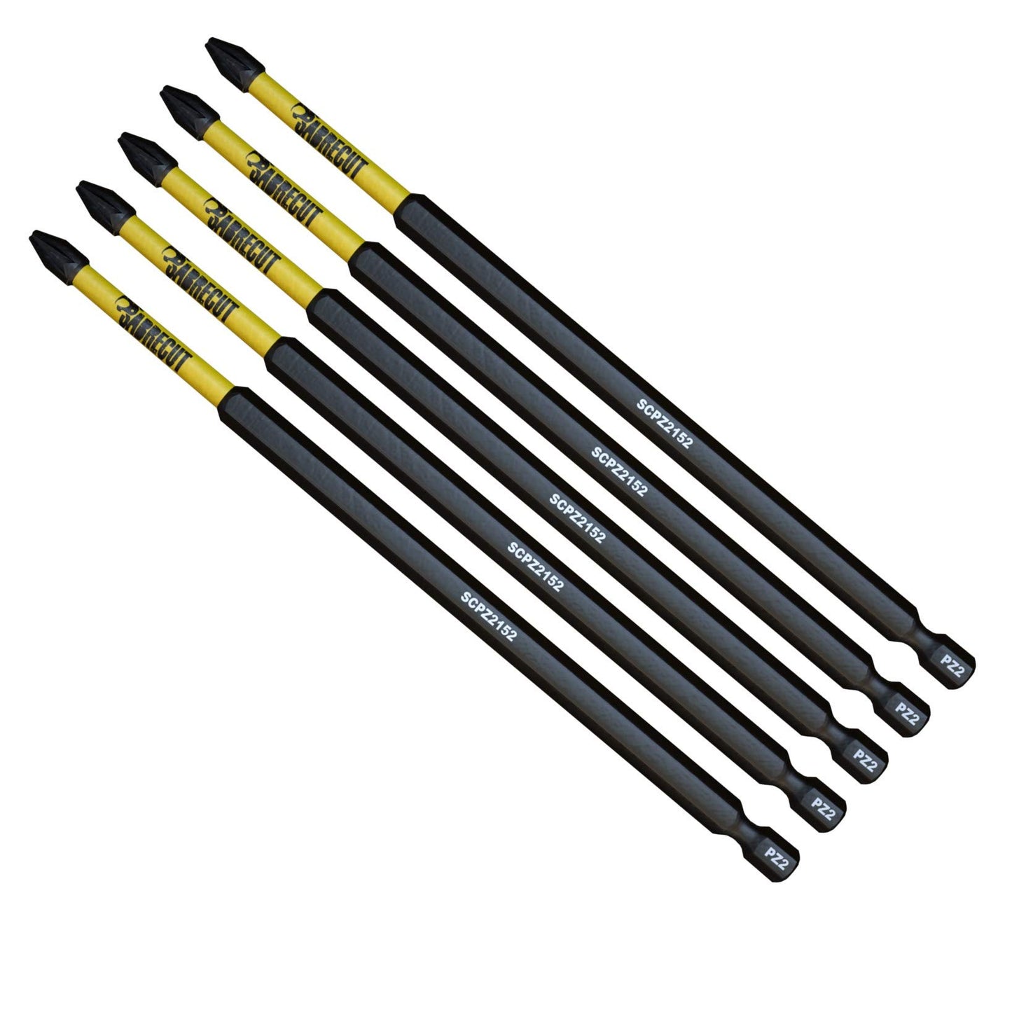 5 x SabreCut SCPZ2152_5 152mm PZ2 Magnetic Impact Screwdriver Driver Bits Set Pozi Pozidriv Heavy Duty