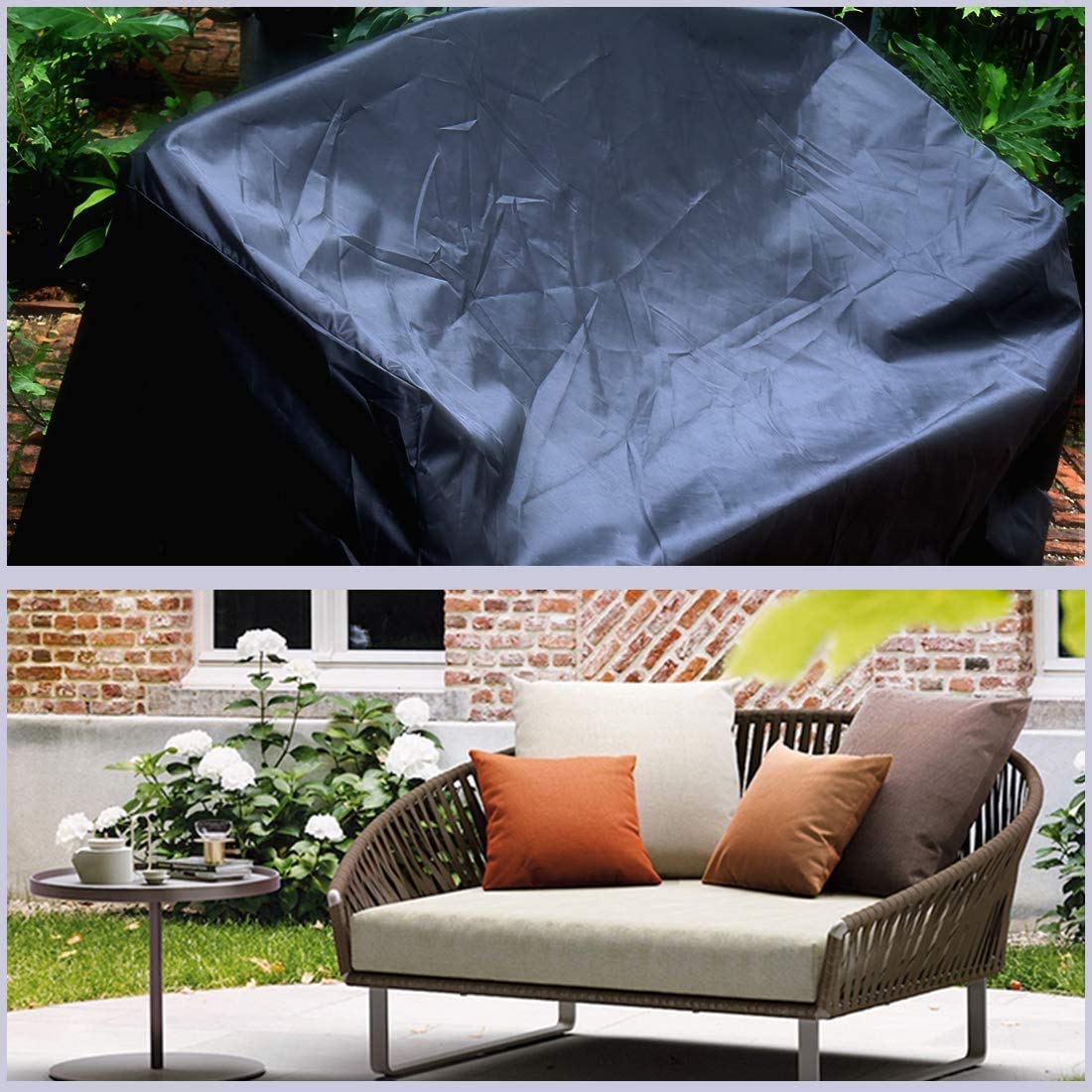 WCH Outdoor Patio Bench Covers Waterproof 2/3/4 Seater Garden Bench Protector Cover for Bench Sofa Chair Loveseat Furniture 3 Seat Bench