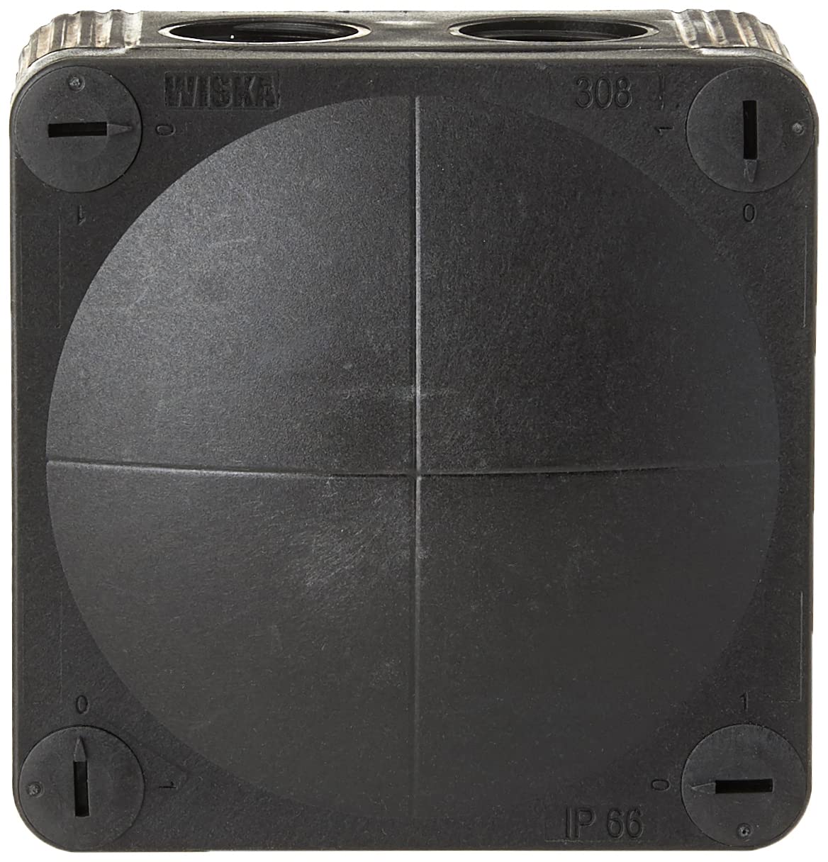 WISKA 308 Combi 85 X 85 X 51MM Outdoor Cameras Junction Box Waterproof IP66 - Black