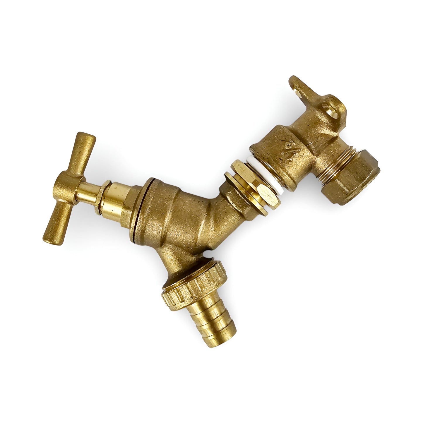 Wärmer System Water Bibcock Tap 1/2 inch BSP with Brass Wall Plate Fixture BS1010-2